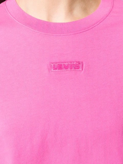 LEVI'S EMBROIDERED LOGO T-SHIRT - 粉色