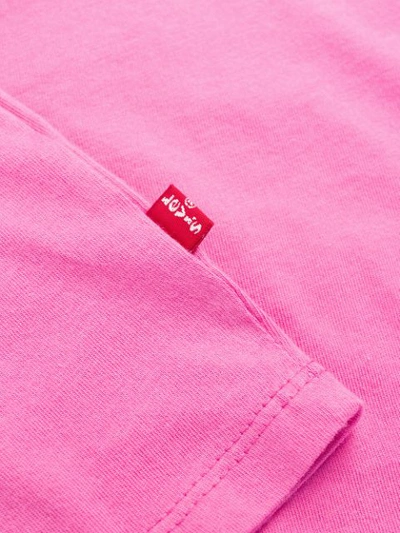 Shop Levi's Embroidered Logo T-shirt In Pink