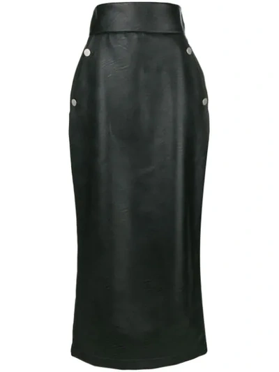 Shop Sara Battaglia Midi Straight Skirt - Black