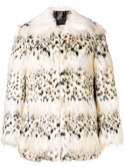 Shop Giamba Faux Fur Jacket In Neutrals