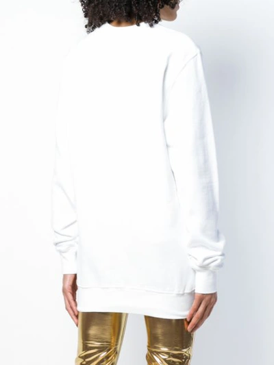 Shop Fiorucci Logo Print Sweater - White