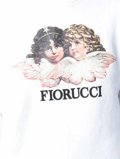 Shop Fiorucci Logo Print Sweater - White