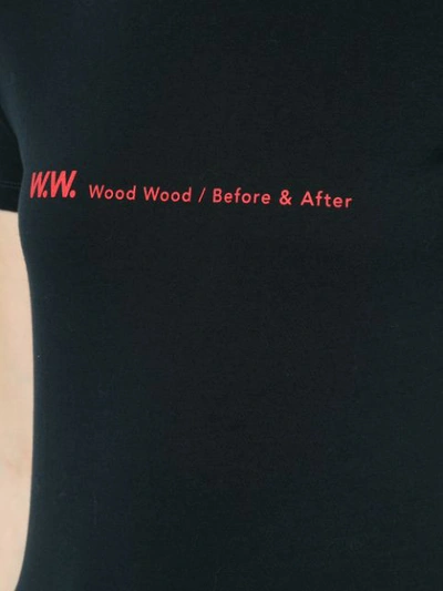 Shop Wood Wood Logo Print T-shirt - Blue