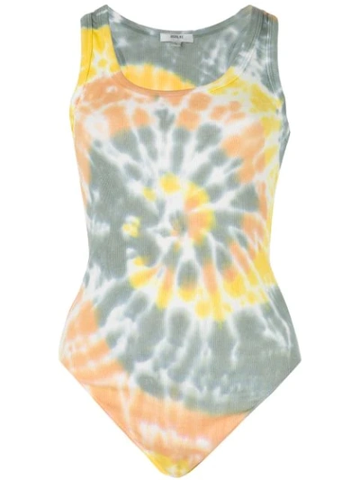 Shop Agolde Tie Dye Print Vest Top In Multicolour