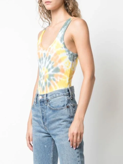 Shop Agolde Tie Dye Print Vest Top In Multicolour