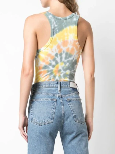 Shop Agolde Tie Dye Print Vest Top In Multicolour