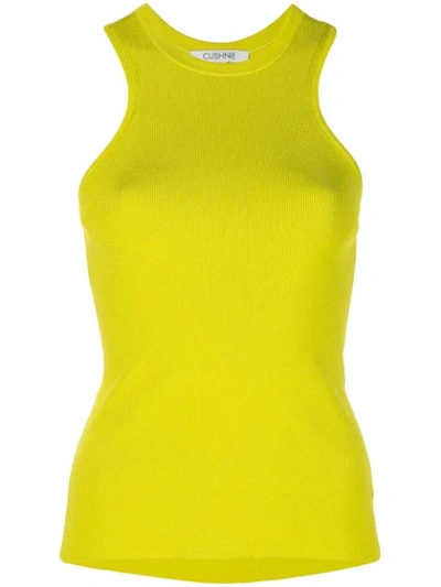 Shop Cushnie Slim-fit Tank Top In Green