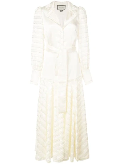 Shop Alexis Juliska Sheer-panelled Dress In White