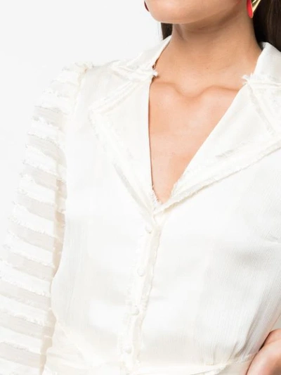 Shop Alexis Juliska Sheer-panelled Dress In White