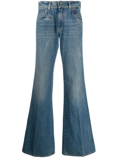 Shop Givenchy Flared Jeans In Blue