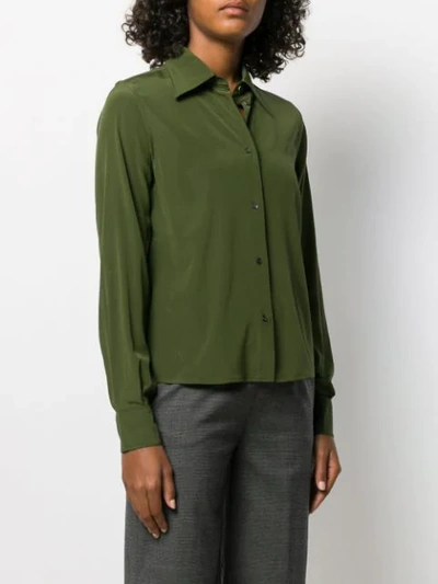 Shop Aspesi Long Sleeved Shirt In Green