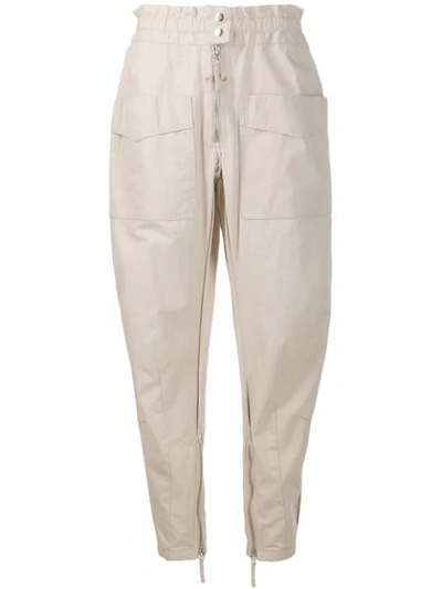 Shop Isabel Marant Étoile Lecia Trousers In Neutrals