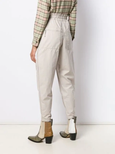 Shop Isabel Marant Étoile Lecia Trousers In Neutrals