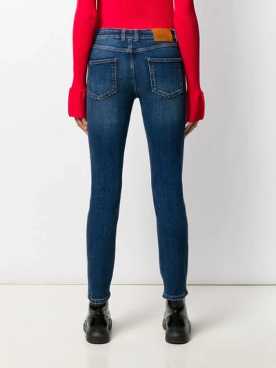 ALEXANDER MCQUEEN SIDE PIPED SKINNY JEANS - 蓝色