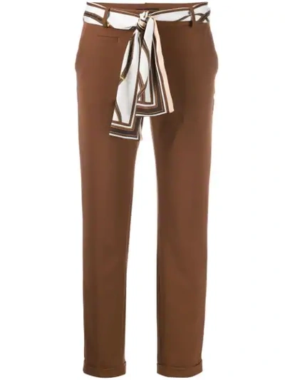 Shop Cambio Scarf Belted Trousers In 733