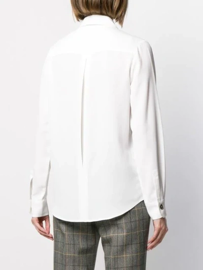 Shop Antonelli Patch Pocket Blouse In White