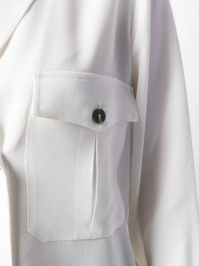 Shop Antonelli Patch Pocket Blouse In White