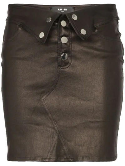 Shop Amiri Mini Skirt In Black