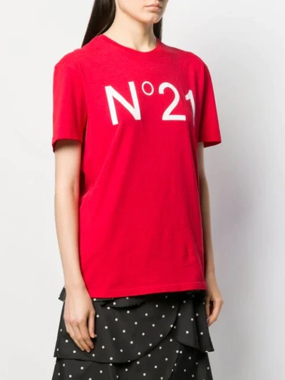 Shop N°21 Logo Print T-shirt In Red