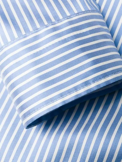 Shop Alberto Biani Striped Button Shirt In Blue