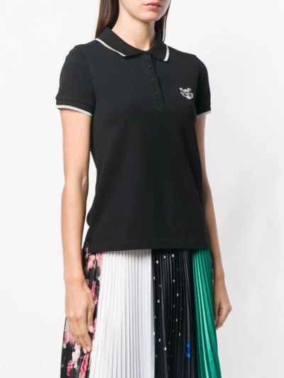 Shop Kenzo Tiger Polo Shirt - Black