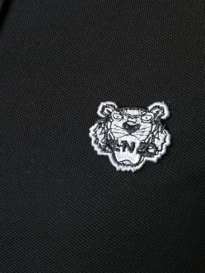 Shop Kenzo Tiger Polo Shirt - Black