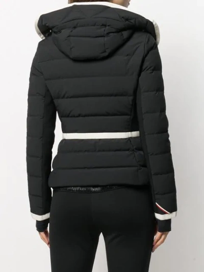 Shop Moncler Fitted Puffer Coat In Black