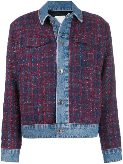 Shop Sandro Chelsy Tweed Jacket  In 34 Bordeaux