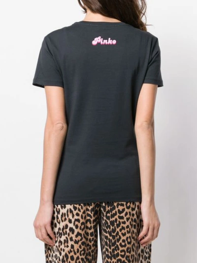 Shop Pinko Mazurka Print T-shirt In Z99  Black