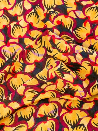 Shop Saloni Kleid Mit Abstraktem Print In Yellow