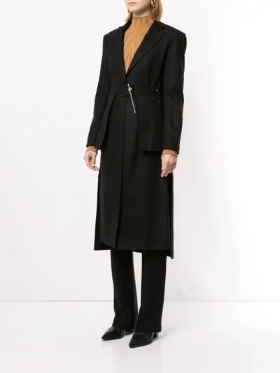 Shop Boyarovskaya Belted Utility Coat In Black