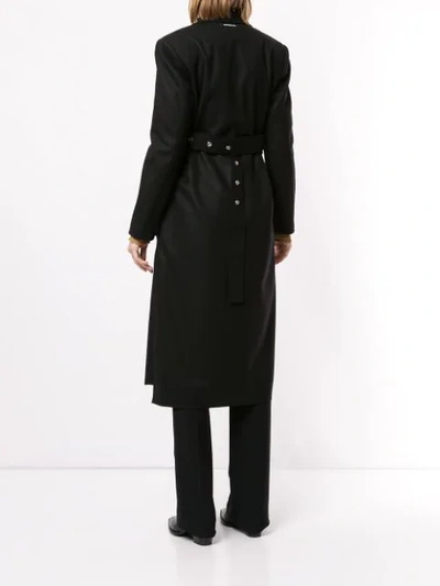 Shop Boyarovskaya Belted Utility Coat In Black