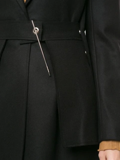 Shop Boyarovskaya Belted Utility Coat In Black