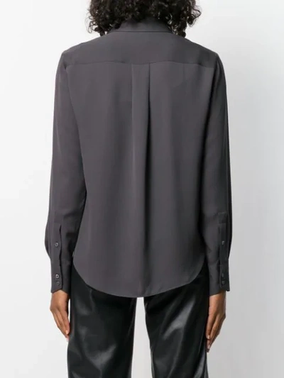 Shop Tom Ford Silk Shirt In Grey