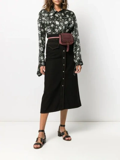 Shop Chloé Floral Shirt In Black