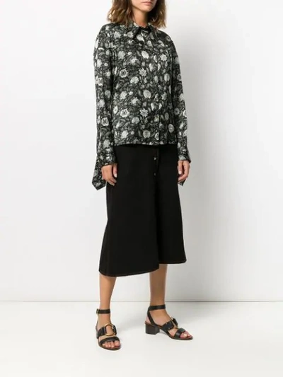 Shop Chloé Floral Shirt In Black