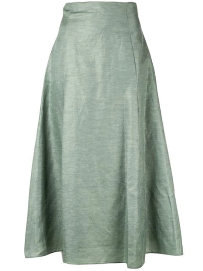 Shop Partow Mid-length Skirt In Green