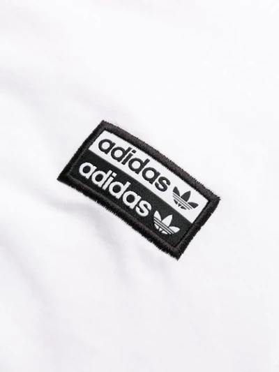 Shop Adidas Originals Ruched Drawstring T-shirt In White