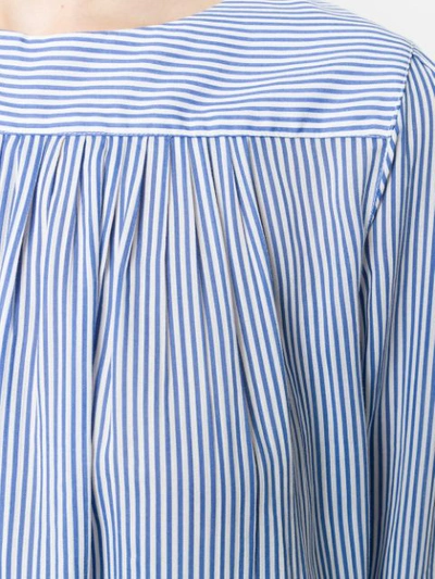 Shop Apc A.p.c. Striped Smock Dress - Blue