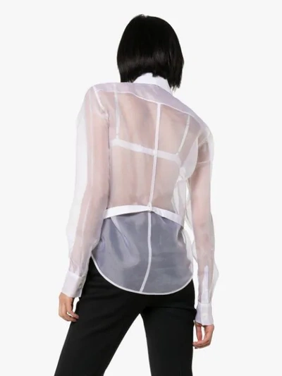 Shop Helmut Lang Detachable-bib Shirt In White