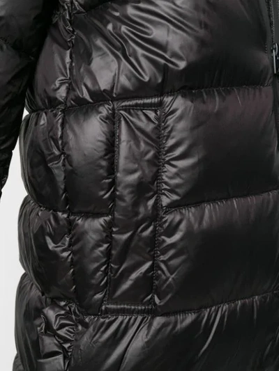 Shop Twinset Twin-set Longline Puffer Jacket - Black
