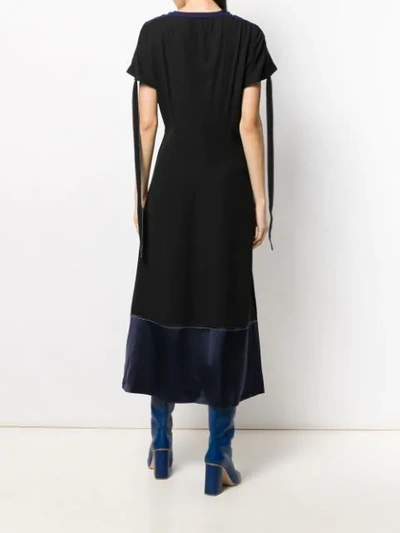 Shop Marni Pleated Corset Dress In Black