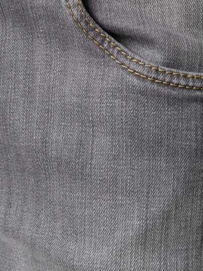 Shop Brunello Cucinelli Raw Hem Jeans In Grey