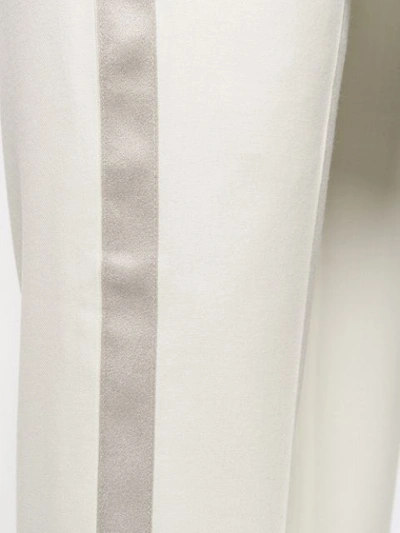 Shop Incotex Appliqué Detail Trousers In White