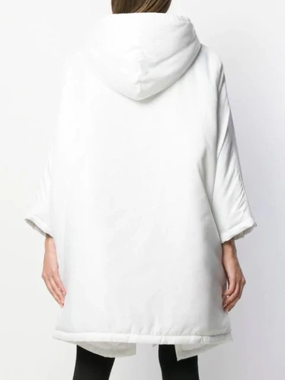 Shop Mm6 Maison Margiela Oversized Padded Cape In White