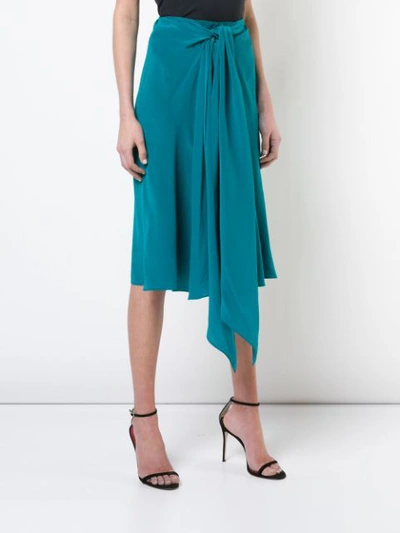 Shop Tome Draped Midi Skirt - Blue