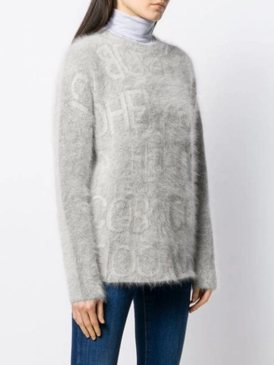 Shop Jacob Cohen Logo Intarsia Jumper In Grey