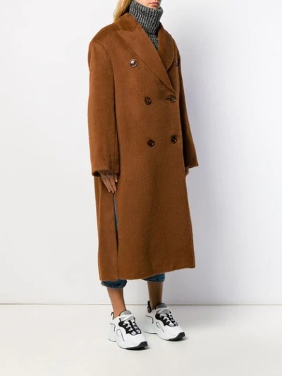 Shop Acne Studios Oversized Fit Coat In 59c-caramel Brown