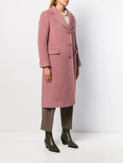 Shop Tagliatore Single Breasted Coat In Pink