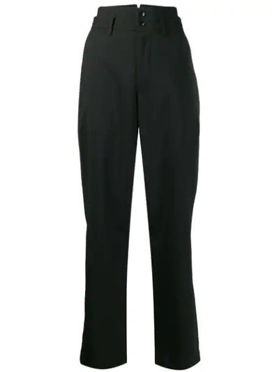 Shop Barena Venezia Glen Plaid Straight Trousers In Black